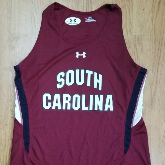 USC Gamecocks Under Armour Women's Singlet Running Jersey - Picture 1 of 4